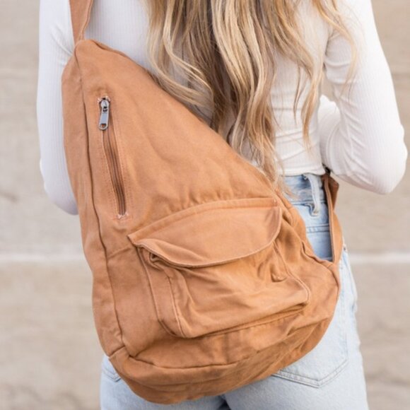 Handbags - Oversized Canvas Sling